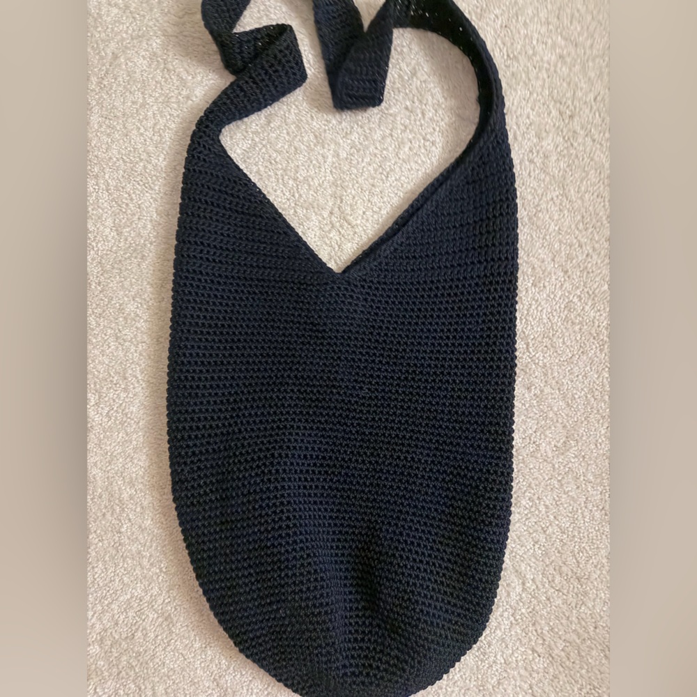 The Sak Black Crochet Shoulder Bag